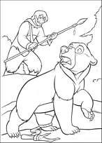 coloriage freres des ours la course poursuite